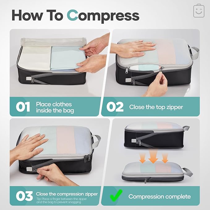 Veken 11 Set Compression Packing Cubes - Image 3