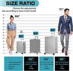 AnyZip Luggage Sets 2 Piece Aluminum Frame Carry On and Checked Suitcase PC ABS - Image 2