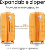 Campfun Luggage 4 Piece Sets, Expandable Carry On Luggage Set Hardshell PP - Image 2