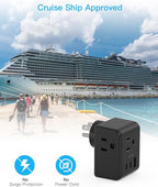 Multi Plug Outlet Extender, Power Strip Non Surge Protector Electric Outlet - Image 4