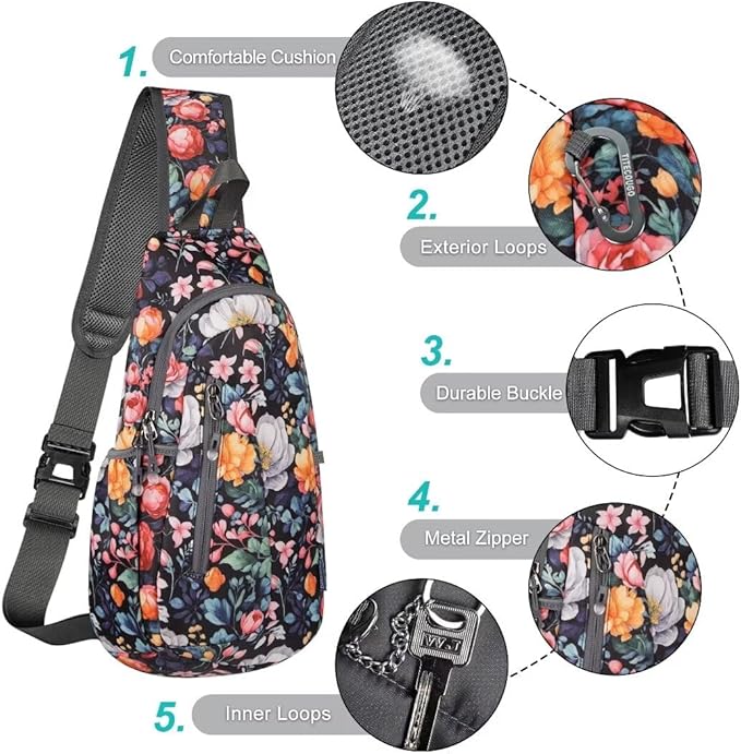 TITECOUGO Small Sling Bag, Lightweight Crossbody Backpack - Image 5