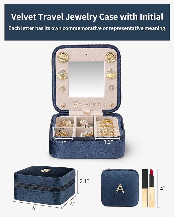 Vlando Travel Gifts 2025, Travel Jewelry Case - Image 4