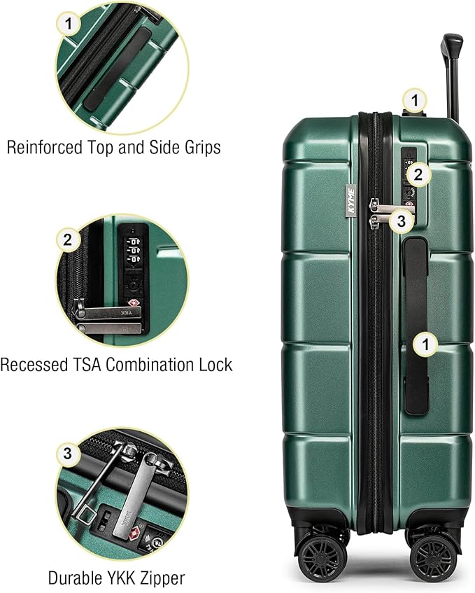 KYME 30 Inch Luggage TSA Approved Hardside Suitcases - Image 5