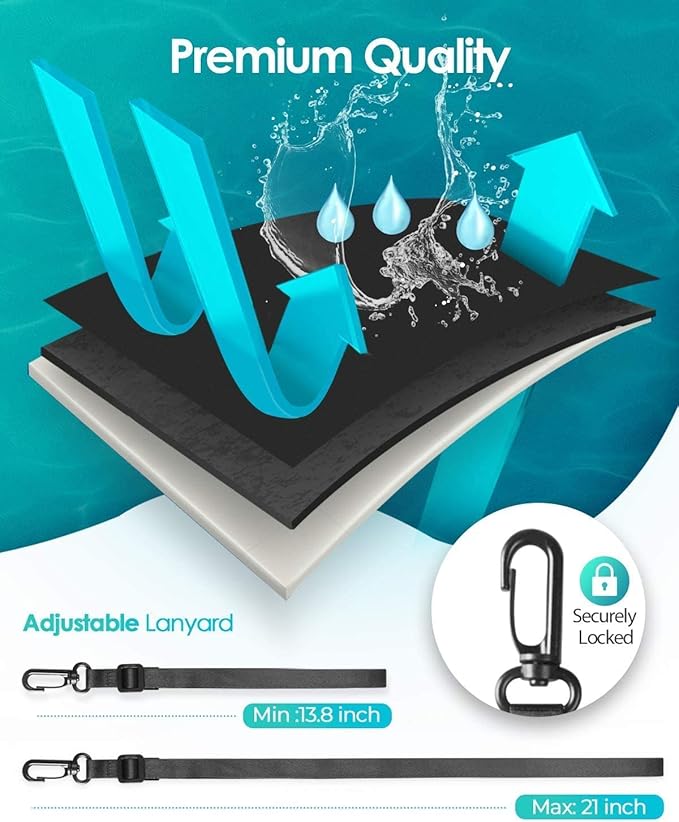 Hiearcool Waterproof Phone Pouch, Universal Waterproof Phone Case Dry Bag - Image 3