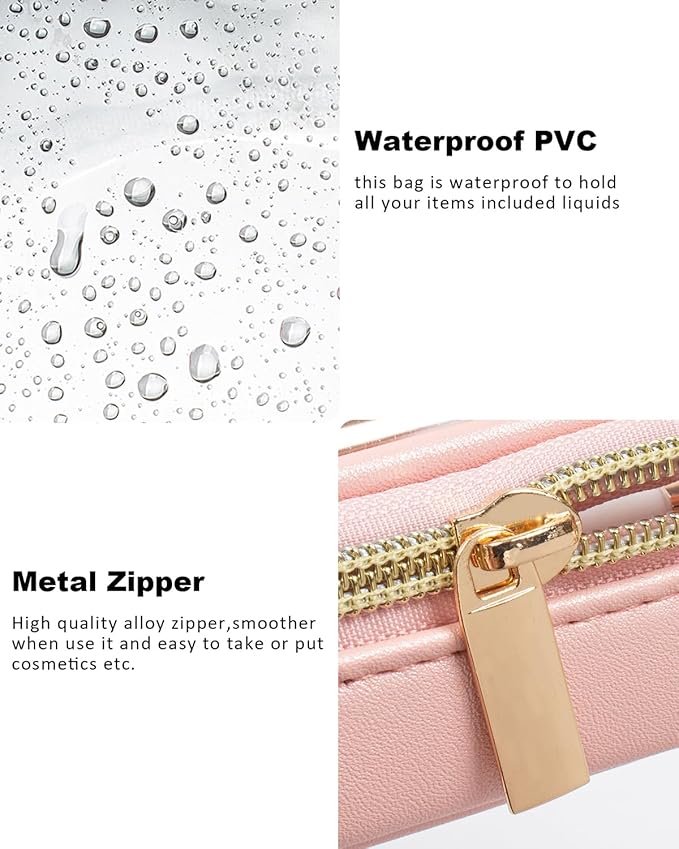 Clear Makeup Bag Small, TSA Approved Portable Toiletry Bag - Image 6
