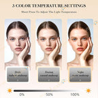 Travel Makeup Bag With LED Mirror, Makeup Travel Train Case with 3 Color Setting - Image 2