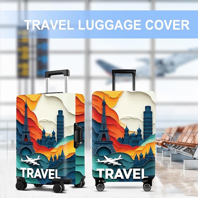 Luggage Cover Washable Suitcase Protector Anti-Scratch, Stretchable Fit - Image 6