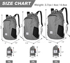 4Monster Hiking Daypack, Water Resistant Lightweight Packable Backpack - Image 3