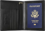 Ringsun Leather Passport Cover for Men Women, RFID Passport Wallet Case Travel by RINGSUN