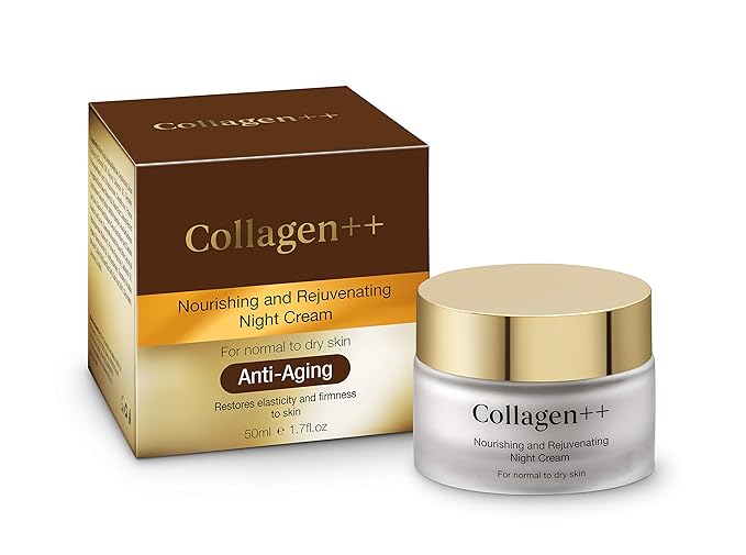 Collagen++ Anti-Aging Night Cream for Women – Firming & Hydrating Face Moisturizer Peptides, Vitamin E, Dead Sea Minerals & Natural Oils – Anti-Wrinkle Cream for Face & Neck, 1.7 oz