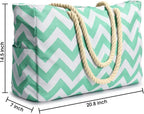 Becokan Beach Bags for Women Large Waterproof Beach Tote Bag Zipper Beach Bags - Image 4