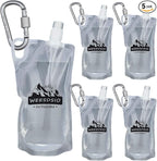 5-Pack 1L Hiking Collapsible Water Bottles by Weesdsio