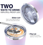 30 oz Leak Proof Tumbler with Straw, Stainless Steel Vacuum Insulated Tumbler - Image 3