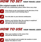 BV TSA Accepted Luggage Travel Lock, Set-Your-Own Combination Lock - Image 6