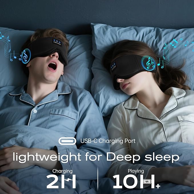 3D Sleep Mask with Bluetooth Headphones, Sleeping Headphones - Image 8