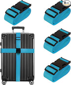 Luggage Straps for Suitcases TSA Approved Travel Belt 8 Pack by Chelmon by Chelmon