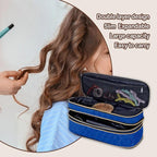Hair Dryer Travel Carrying Case, Curling Iron Storage Bag, Slim Expandable Handheld Dual-Layer Travel Storage Bag for Dryer/Hair Tool Organizer/Style Organizer