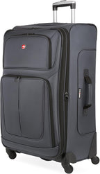 SwissGear Sion Softside Expandable Luggage, Dark Grey, Checked-Large 29-Inch by SwissGear