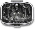 Metal 2 Compartment Pill Organizer Travel Friendly Portable Compact Pill Box by Choosetheproductsyoulike