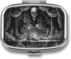 Metal 2 Compartment Pill Organizer Travel Friendly Portable Compact Pill Box by Choosetheproductsyoulike