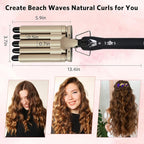 5 Barrel Curling Iron Wand 0.6 Inch Hair Crimper Waver Portable Two Temperature Setting Ceramic Hair Curler Curling Iron