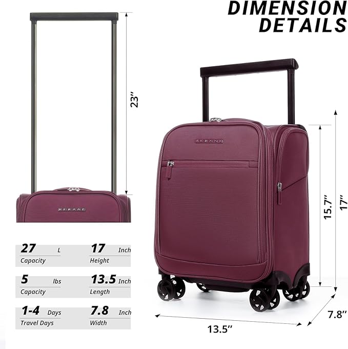 Verage Underseat Carry On Luggage - Image 2