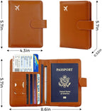 Melsbrinna Premium Leather Passport Holder Covers Case, Waterproof Rfid - Image 4