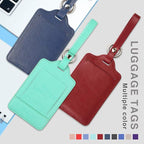 Teskyer Luggage Tags, 3 Pack Premium PU Leather Luggage Tags Privacy Protection - Image 3