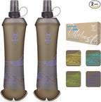 UTOBEST 500ml Soft Flask, 2 Pack Flexible TPU Hydration Water Bottle, by UTOBEST