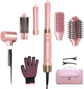StyleVibe 6-in-1 Air Styler, Hair Dryer & Blow Dryer Brush with Travel Case - Auto Wrap Curls (L/R), Fast Drying, Thermal Round Brush for Smooth Blowouts & Frizz-Free Volume, No Heat Damage