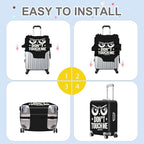 ANNA QUEEN Funny “Don’t Touch Me” Luggage Cover, Bold Black Suitcase Protector - Image 6