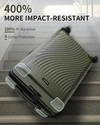 ECOHUB Hardside Expandable Carry On Luggage, Recycled PC 24" Rolling Luggage - Image 2
