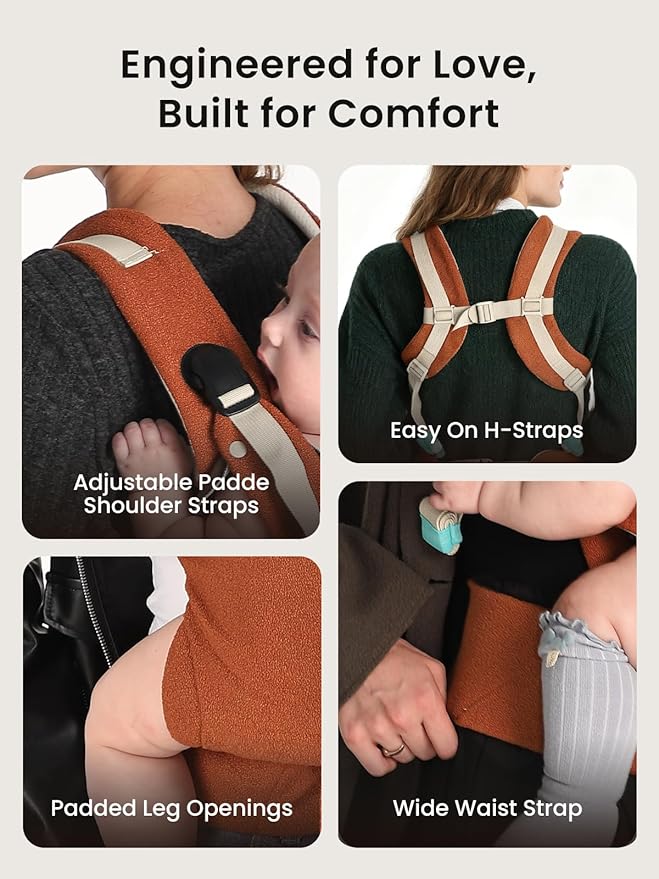 Grownsy Baby Carrier Newborn to Toddler, Ergonomic & Cozy Wraps - Image 3