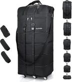 Expandable Foldable Luggage, Rolling Duffle Bag by Gloyuda