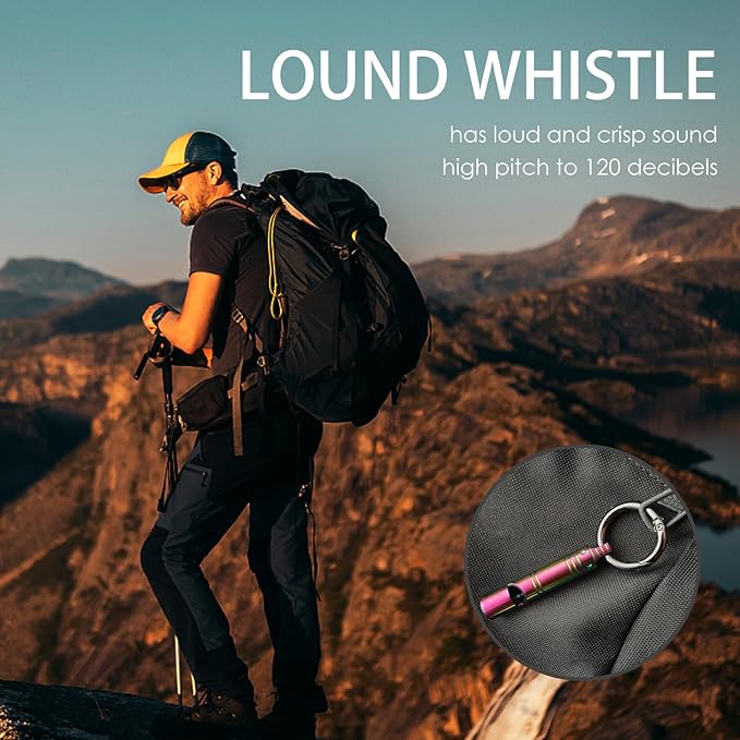 Whistle Emergency Titanium Whistle, Survival Loud Whistle Safety Whistle - Image 5
