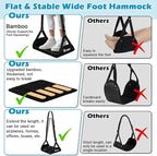 Yotako Airplane Foot Hammock-Removable Wide Bamboo Airplane Foot Rest - Image 5