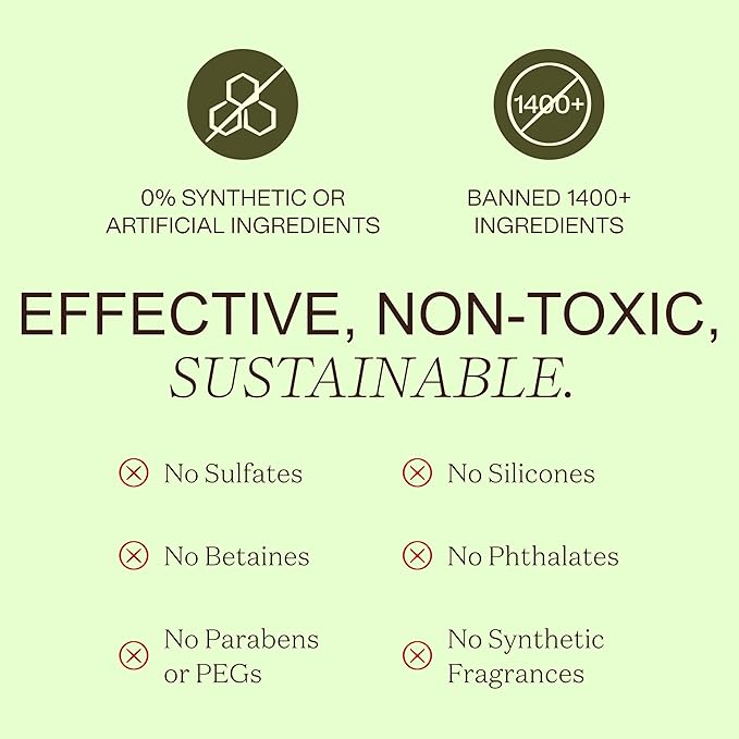 Non Toxic Vegan Shampoo with Organic Ingredients, Apple Cider Vinegar & Tea - Image 5