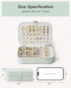 Vlando Travel Jewelry Case for Women Girls Mothers, PU Leather Portable Small - Image 5