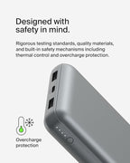 Belkin Portable Charger, USB C Power Bank 20000 mAh w/ 2 USB-A Ports, 15W w/A - Image 10