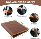 Genuine Leather Passport Holder, Wallet Cover Case - Image 5
