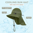 Sukeen Cooling Sun Hat for Men Women UPF50+ Wide Brim Fishing Hat - Image 6