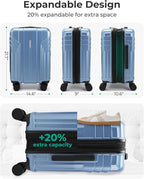BAGSMART Expandable Carry On Luggage 22x14x9 Airline Approved, 1OO% PC - Image 7