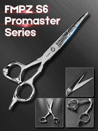 Hair Cutting Scissors Professional, 6" Barber Scissors, Hair Cutting Shears with 440C Steel - 60HRC Hardness Extremely Sharp with Ergonomic for Salon & Home Use - Zebra style