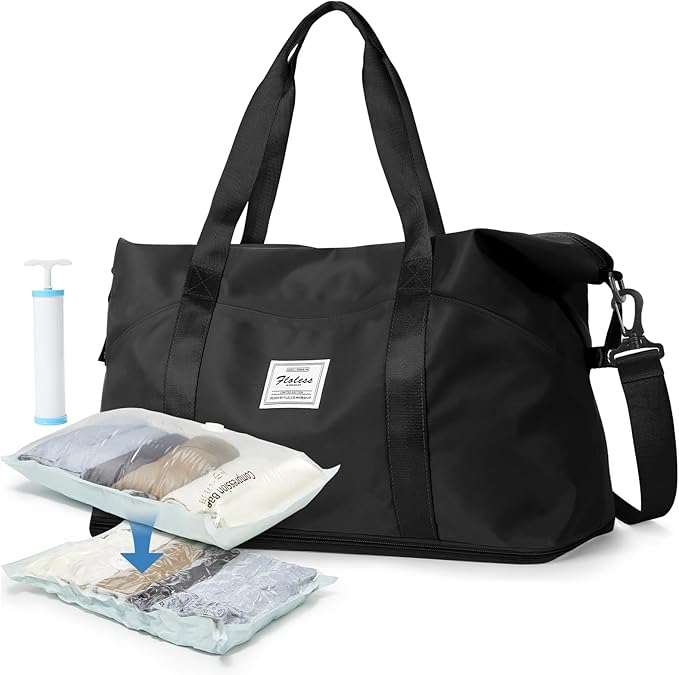 Travel Duffel Bag, Sports Tote Gym Bag, Shoulder Weekender Overnight Bag by WONHOX