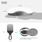 Silicone Twist Hair Brush, Magic Curling Hair Tool for Afro Curls,Vertical Stripe Curl Brushes, Detachable Two-Sided for Men Women Boy Girl Comb, Gray, 1 Piece