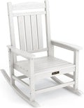 SERWALL Outdoor Rocking Chair, HDPE Patio Rocking Chair All-Weather Porch Rocker by SERWALL