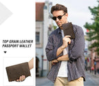 Top Grain Leather Travel Passport Wallet Holder Case - Image 3