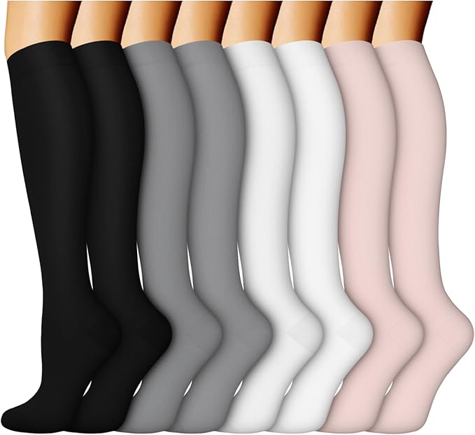 ACTINPUT 8 Pairs Compression Socks by ACTINPUT