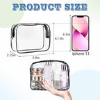 16 Pieces Clear Makeup Bags Bulk, TSA Approved Toiletry Bag - Image 2