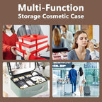Travel Makeup Bag with LED Lighted Mirror, Travel Makeup Organizer, 3 Color - Image 5